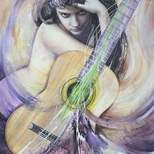 Схема вышивки «Девушка»