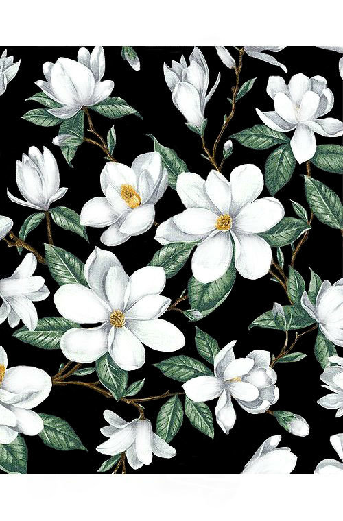 Для подушки - цветы, узор, белые цветы - оригинал