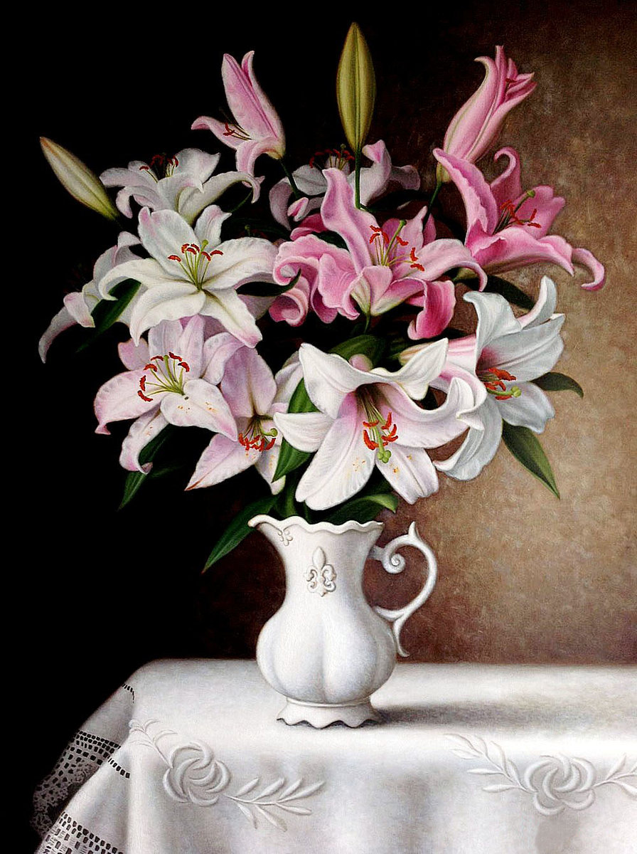 Букет лилий - лилии, цветы, букет - оригинал