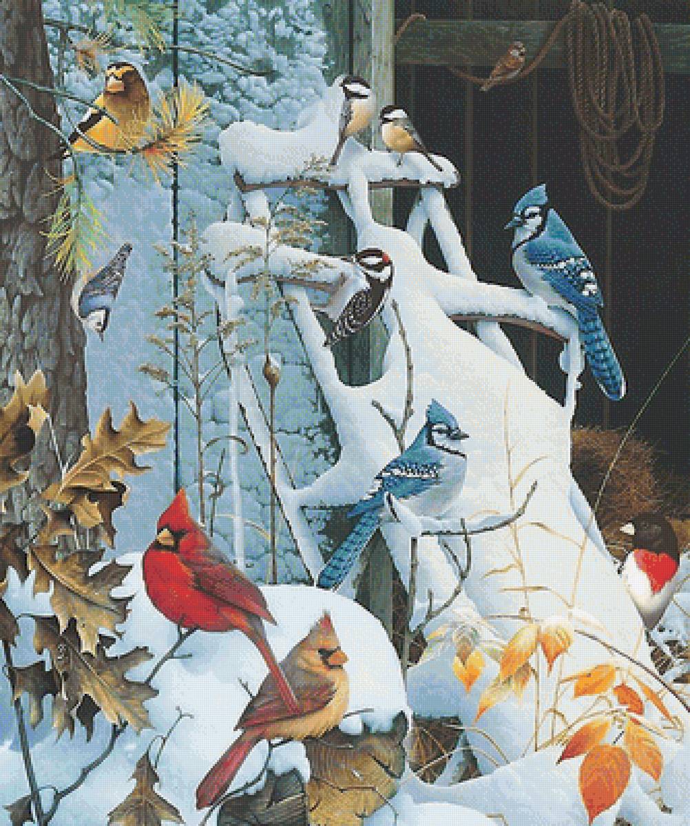 зима - зима, птицы - предпросмотр