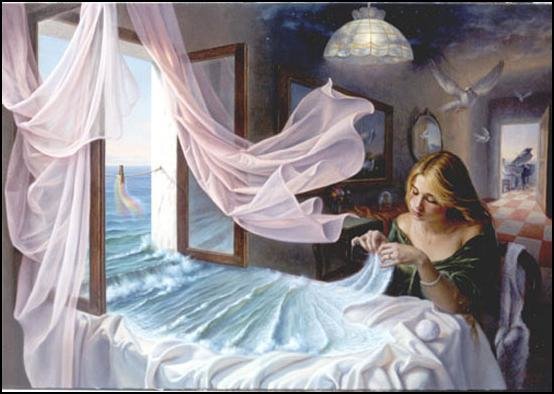 вышивальщица - фантазия - оригинал