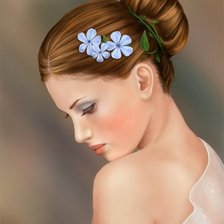 Схема вышивки «Девушка»