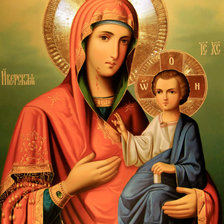 Схема вышивки «иверская икона БМ»