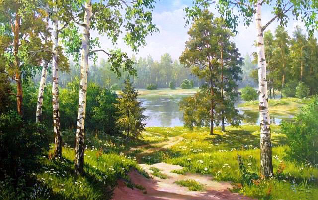 №1805094 - лес, природа, пейзаж лето, река - оригинал