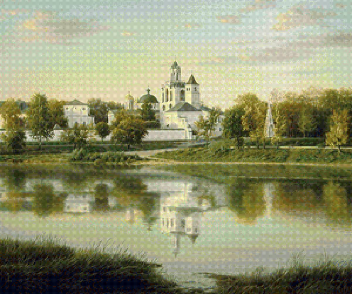 №1805611 - церковь, пейзаж лето, природа, вода - предпросмотр