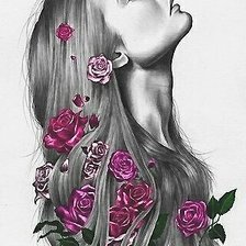 Схема вышивки «Девушка»