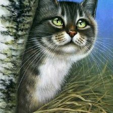 Схема вышивки «кот»