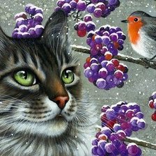 Схема вышивки «кот»