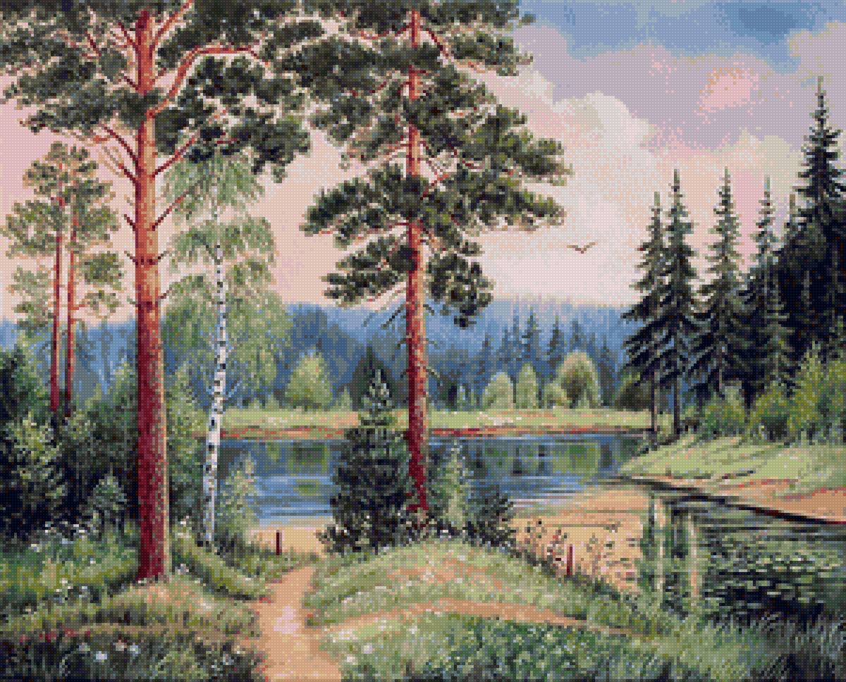 №1806597 - пейзаж, природа, река, лето, лес - предпросмотр