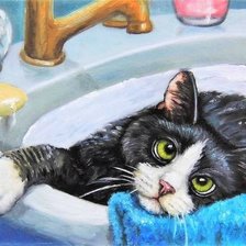 Схема вышивки «Котик»