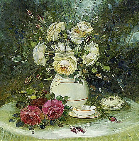 Натюрморт. . - натюрморт, цветы, живопись. - оригинал