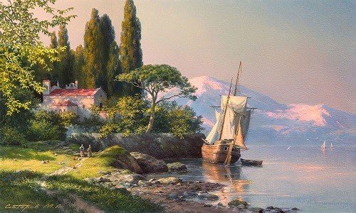 Домик у берега - оригинал