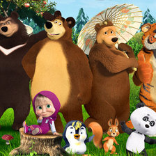 Схема вышивки «Маша и медведь»