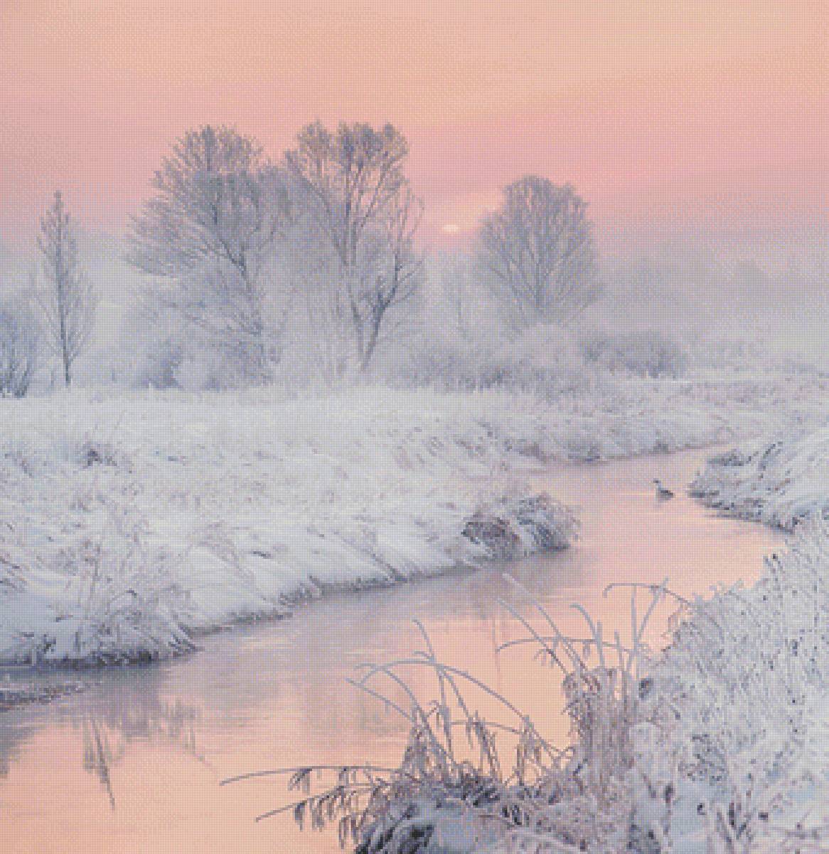 зимнее утро - зима солнце река - предпросмотр