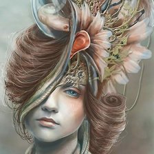 Схема вышивки «Девушка»