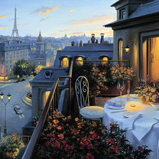 Вечер в Париже по картине Евгения Лупшина