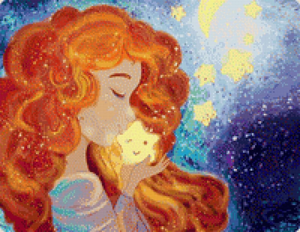 Загадай желание - ночь звезда мечта девушка - предпросмотр