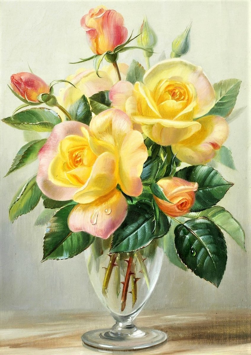 Розы - розы, картина, цветы - оригинал