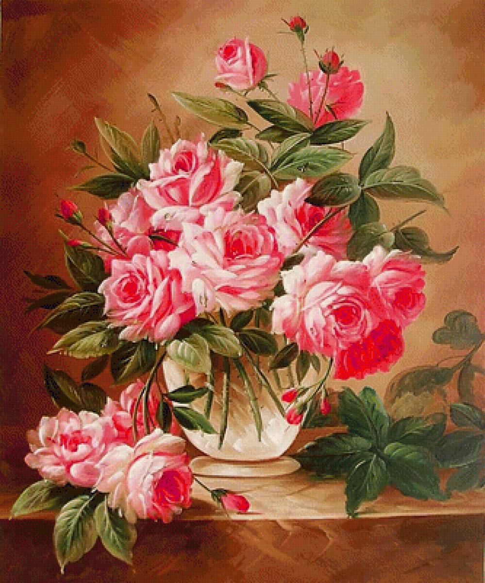 Натюрморт. - живопись., цветы, натюрморт - предпросмотр
