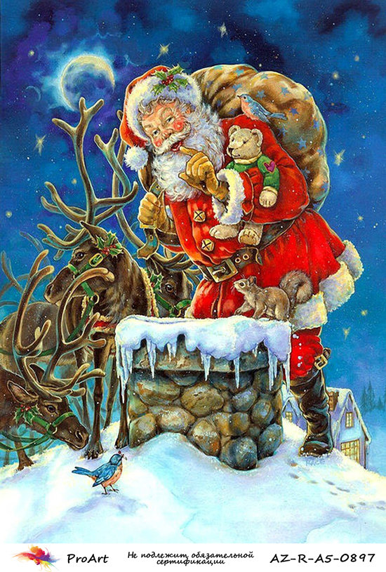 санта на крыше - оригинал