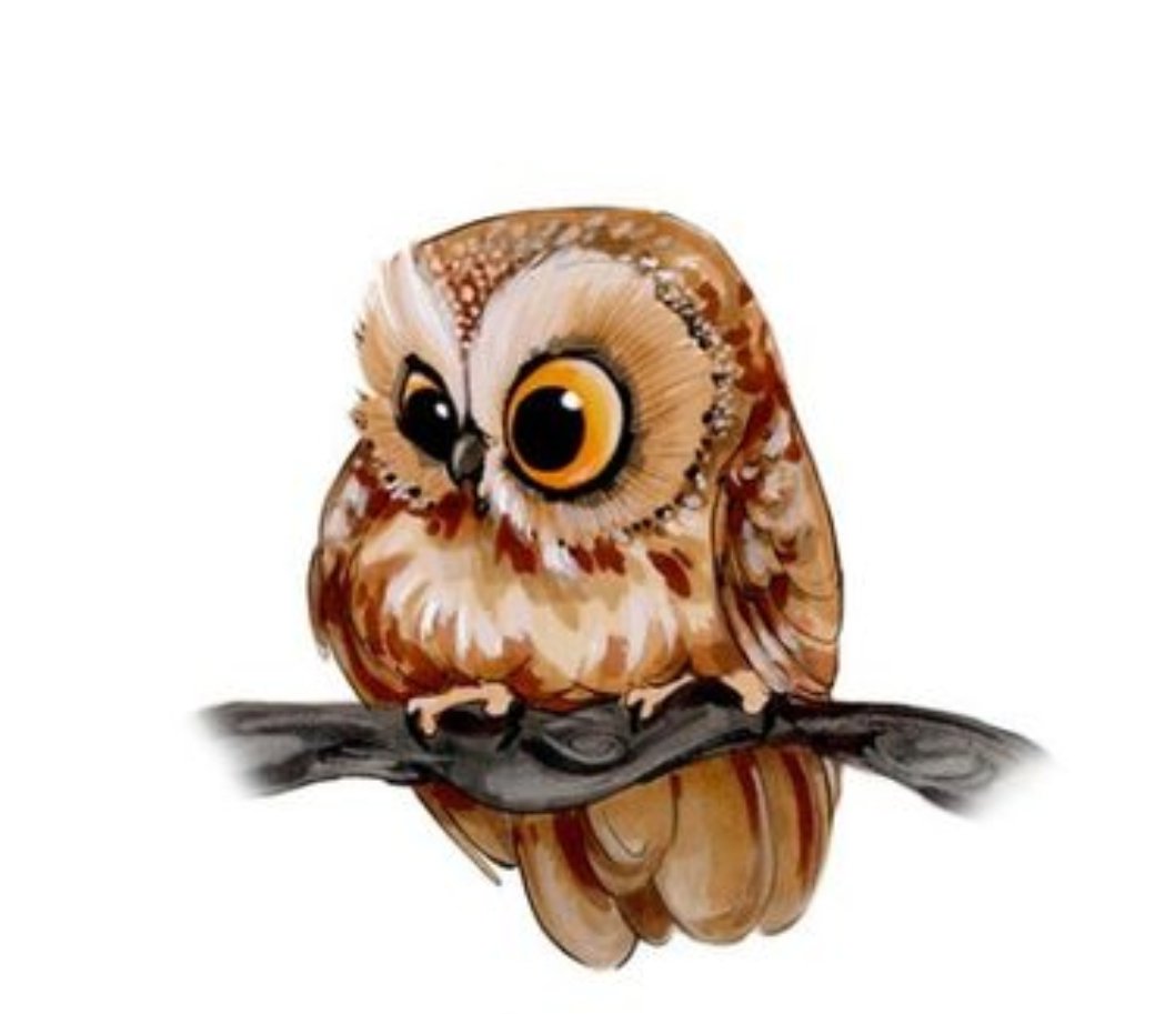 Совушка - картина - оригинал