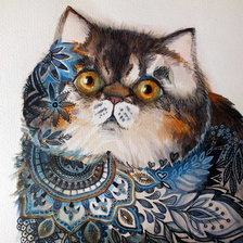 Схема вышивки «котик»