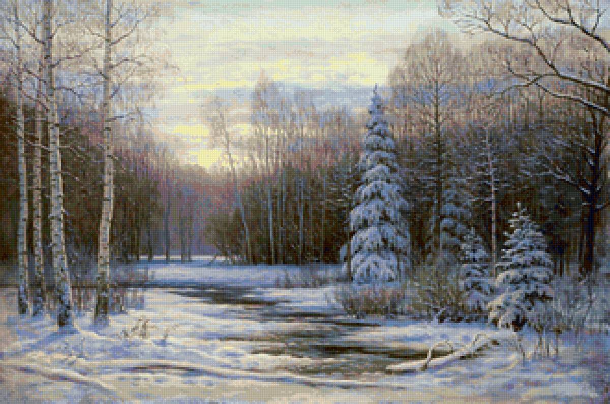 №1815074 - снег, пейзаж зима, лес, природа - предпросмотр