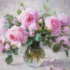 Схема вышивки «розовые розы»