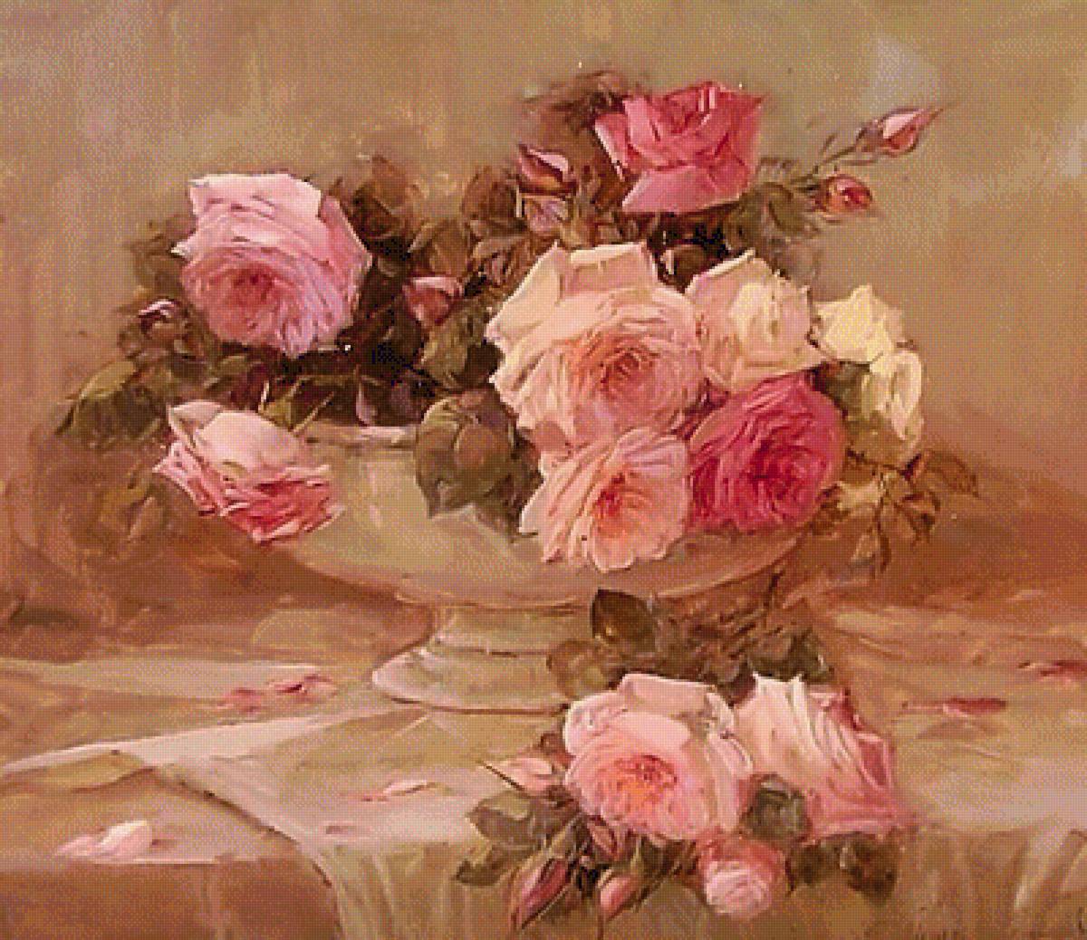 Натюрморт. - живопись., цветы, натюрморт - предпросмотр