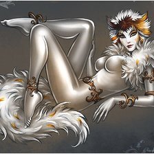 Девушка кошка