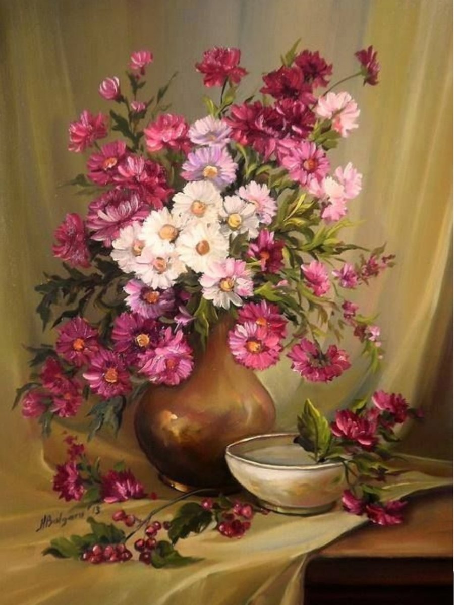 Цветы - живопись, цветы - оригинал