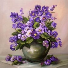 Схема вышивки «Фиалки»