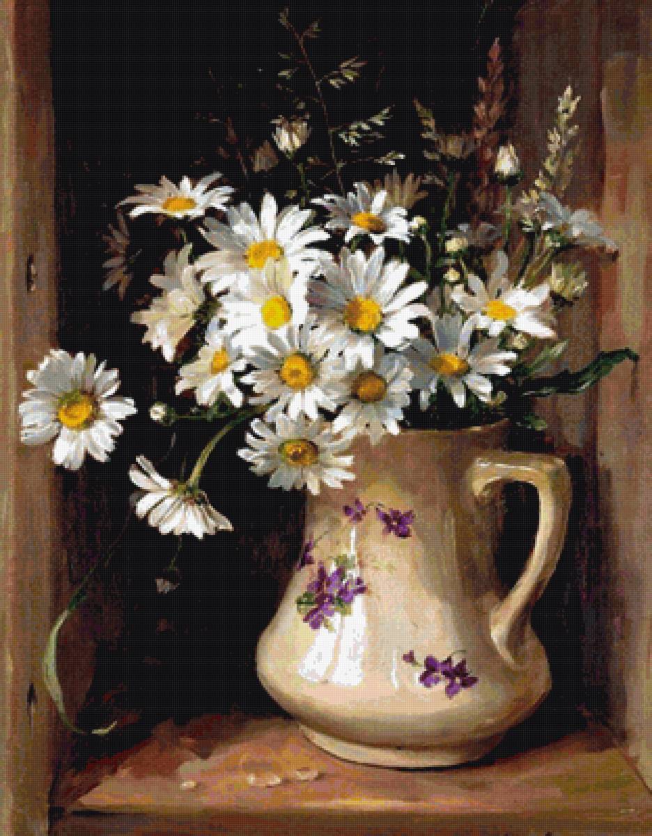 Полевые цветы - цветы, живопись - предпросмотр