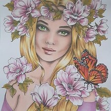 Схема вышивки «Девушка»