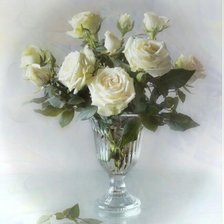 Оригинал схемы вышивки «Белые розы» (№1819201)