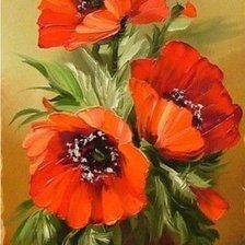 Схема вышивки «Маки»