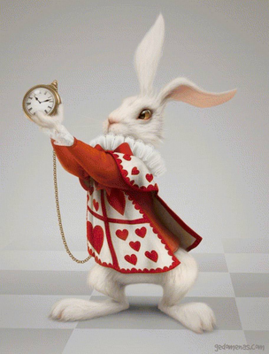 Сказочный Белый Кролик - белый кролик, алиса в стране чудес, сказка, кролик - предпросмотр