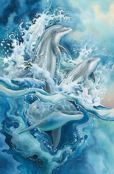 дельфины - мир животных - оригинал