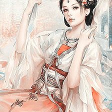 Схема вышивки «Девушка»