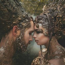 Схема вышивки «Он и она»