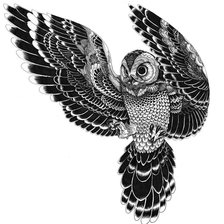 Схема вышивки «сова»