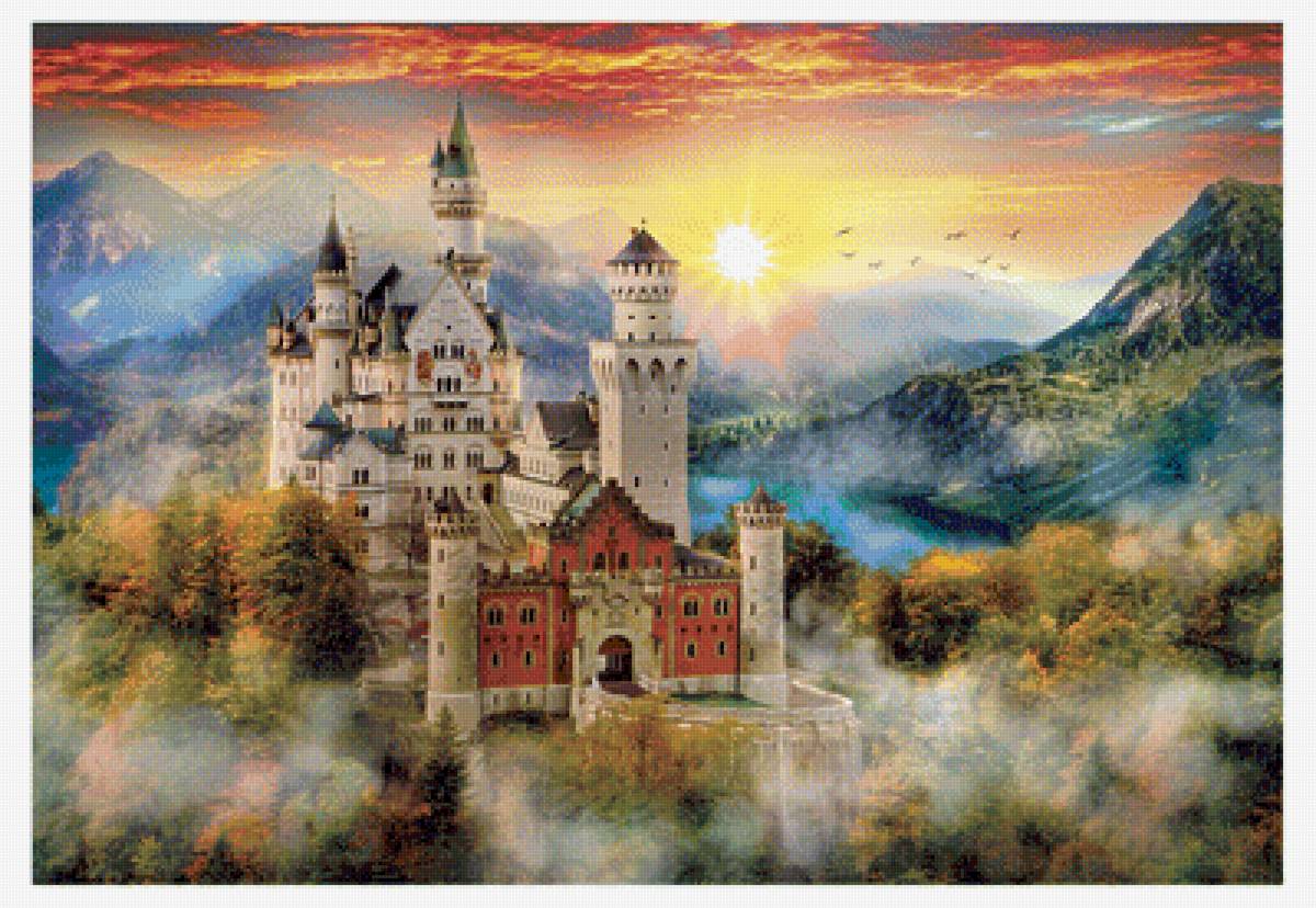 замок Нойшванштайн (3-ий вариант) - германия, нойшванштайн, замок - предпросмотр