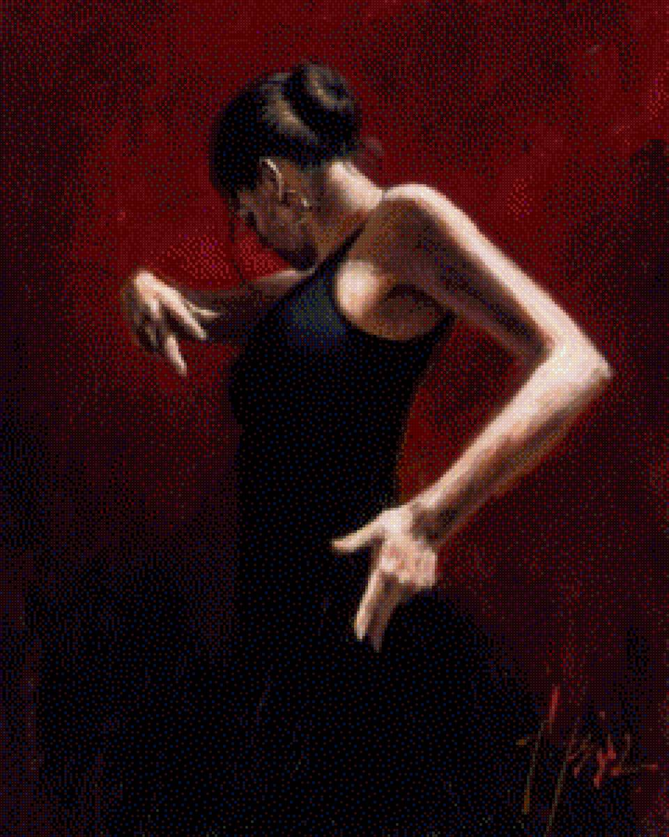 Фабиан Перез - девушка, танго, танцовщица, танец - предпросмотр