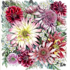 Схема вышивки «ОСЕНИЕ ЦВЕТЫ»