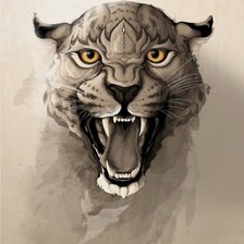 Схема вышивки «Оскал зверя»