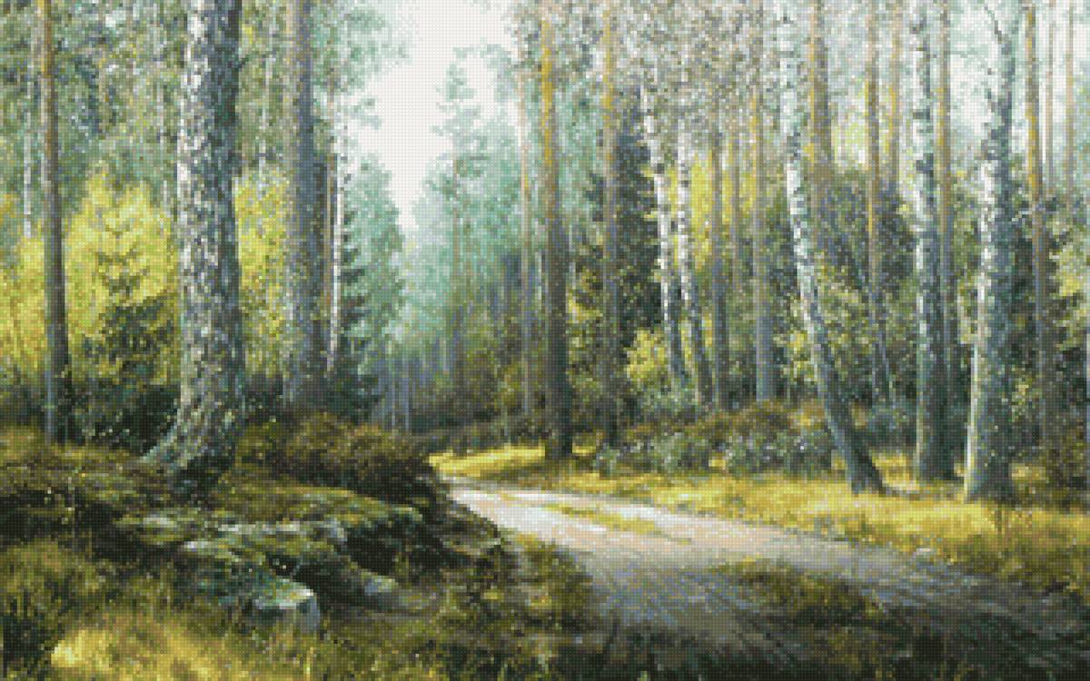 Худ. Анищенко - лес, пейзаж лето, природа - предпросмотр