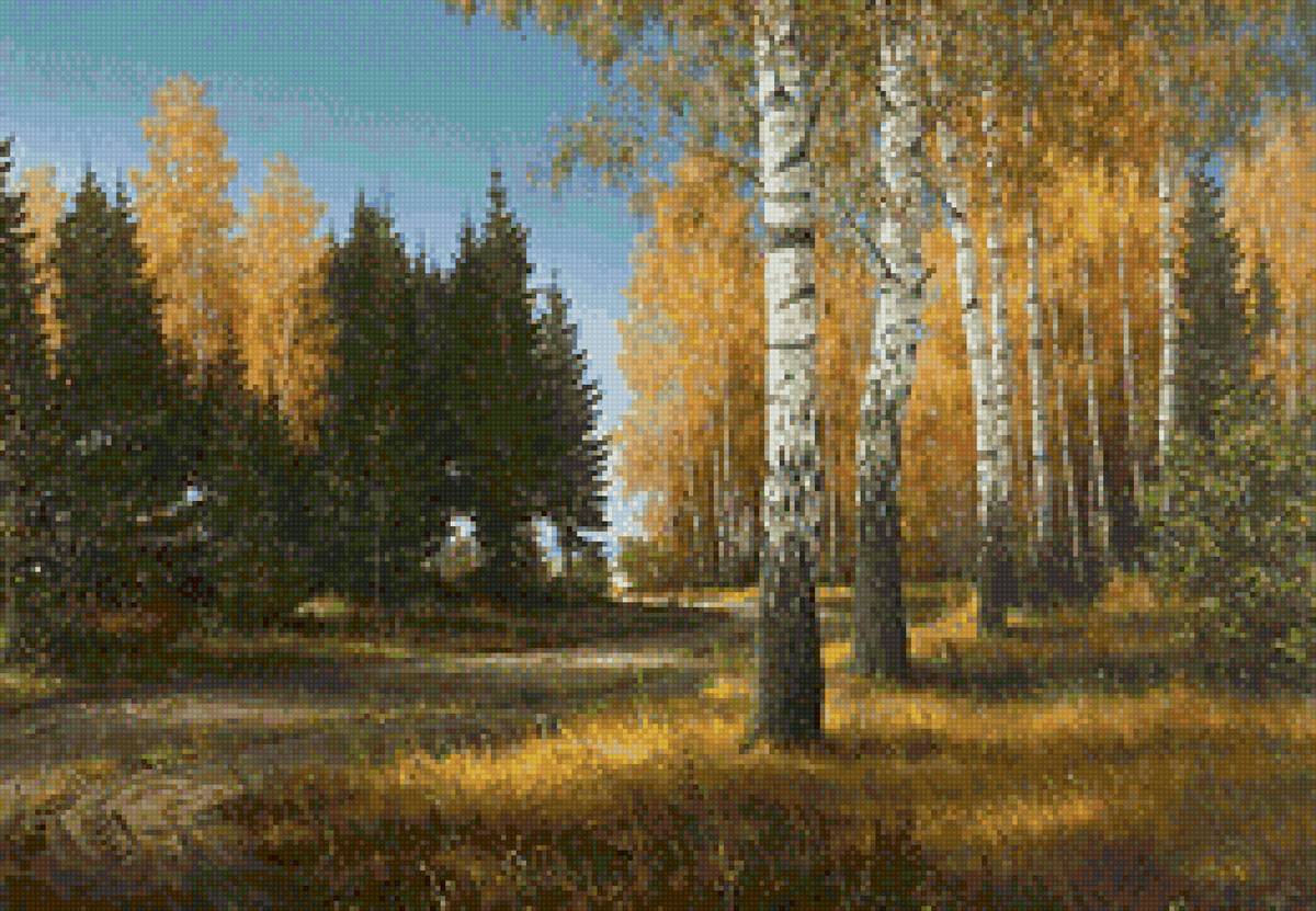 Худ. Анищенко Владимир - пейзаж осень, природа, лес - предпросмотр