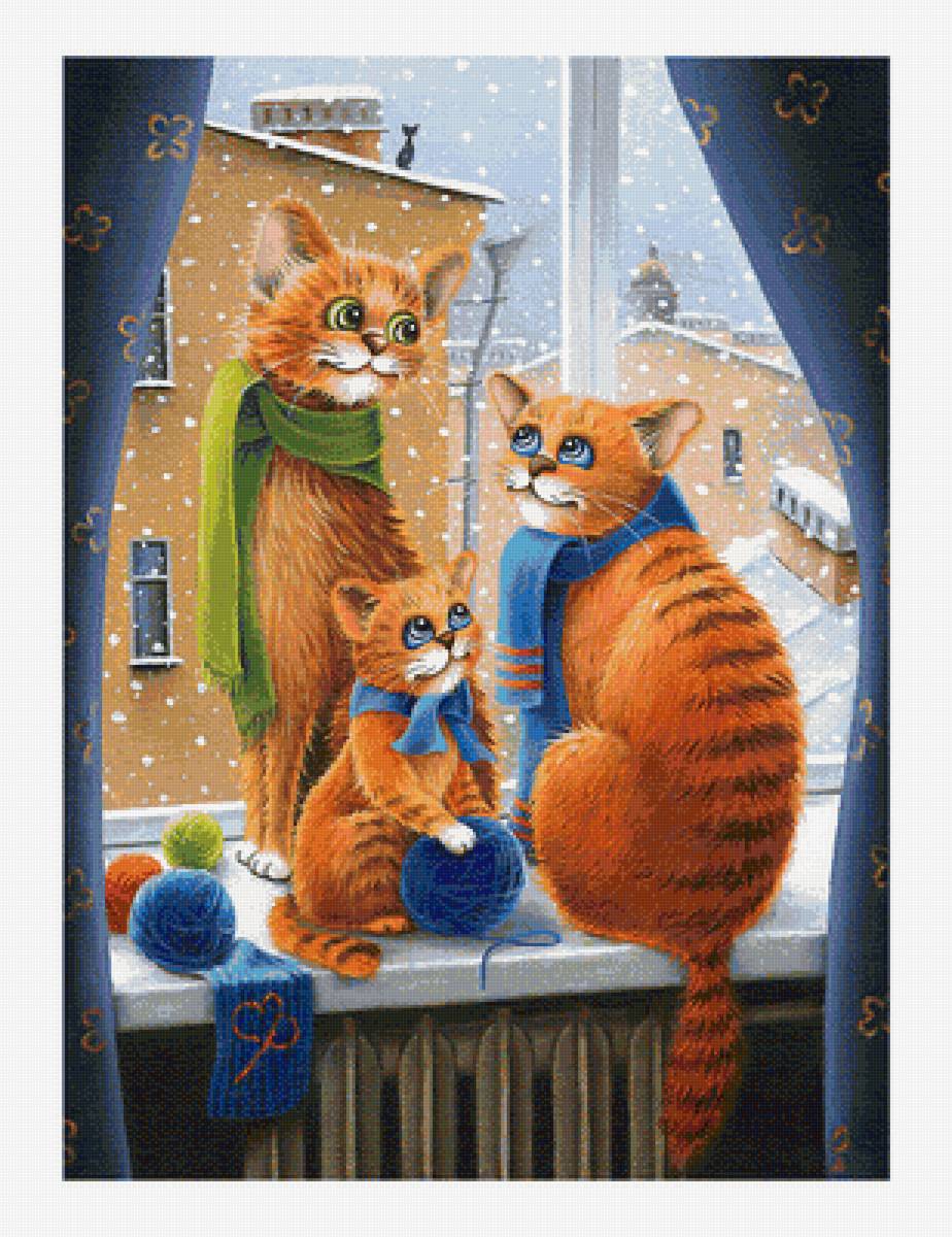 Серия "Коты". - животные, коты - предпросмотр