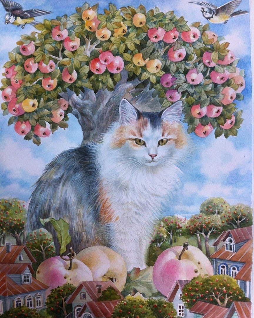 лело - дома, деревня, кошка - оригинал