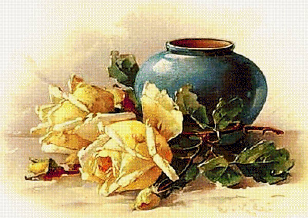 Натюрморт. - цветы, живопись., натюрморт - предпросмотр